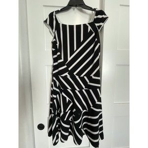 Frank Lyman Dress  Black White Womens size 10